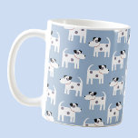 Caneca De Café Jack Russell Terrier Dog Design<br><div class="desc">Muitos cachorros adoráveis e aterrorizantes em um fundo azul.</div>