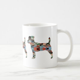 Caneca De Café Jack Russell Terrier Geométrico Pattern Silhouette