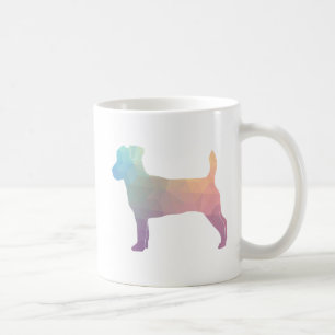 Caneca De Café Jack Russell Terrier Geométrico Pattern Silhouette