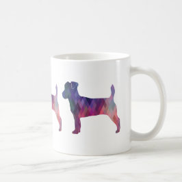 Caneca De Café Jack Russell Terrier Geométrico Pattern Silhouette