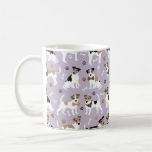 Caneca De Café Jack Russell Terrier Paws e Ossos Café Mug