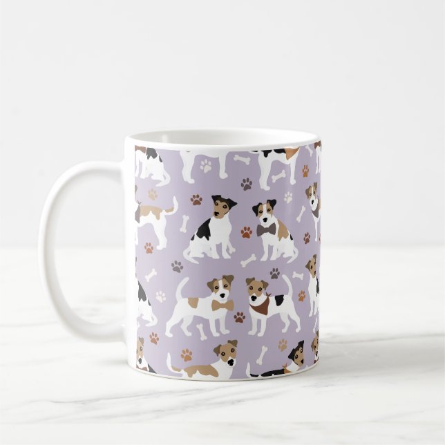 Caneca De Café Jack Russell Terrier Paws e Ossos Café Mug (Esquerda)