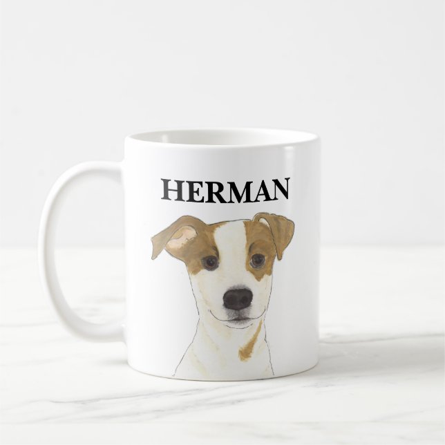 Caneca De Café Jack Russell Terrier personalizado (Esquerda)