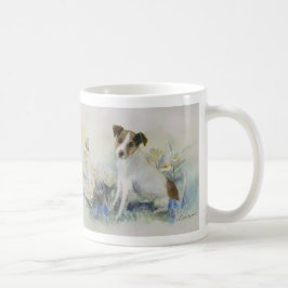 Caneca De Café Jack Russell Terrier Watercolor Dog Painting