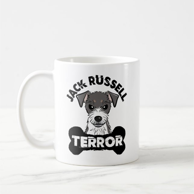 Caneca De Café Jack Russell Terror Funny Parsons Terrier Dog (Esquerda)