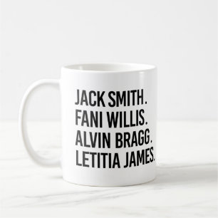Caneca De Café Jack Smith Fani Willis Alvin Bragg Letitia James
