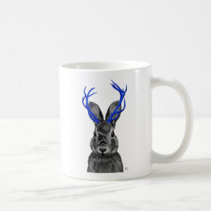 Caneca De Café Jackalope com Blue Antlers