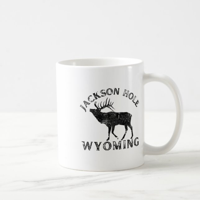 Caneca De Café Jackson Hole Wyoming Elk Nature Hiking Outdoors  (Direita)
