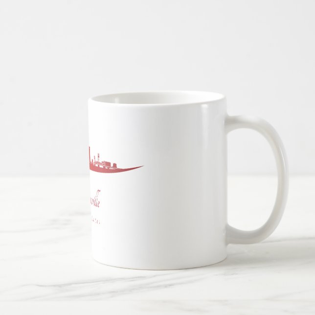 Caneca De Café Jacksonville skyline in red (Direita)