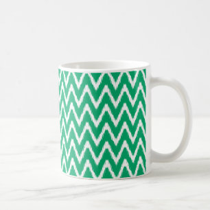 Caneca De Café Jade Asian Moods Ikat Chevrons