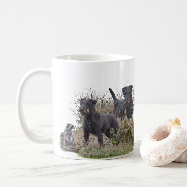 Caneca De Café Jagdterrier, Bo v. Renbrad Kennel.'' Sticker Pape (Com Donut)