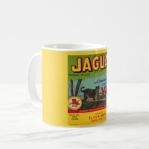 Caneca De Café Jaguar Yams Etiqueta Café Mug