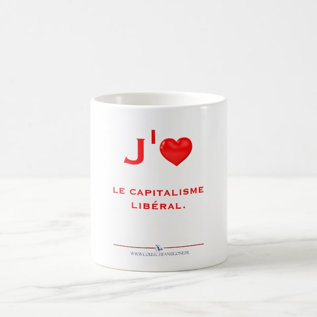 Caneca De Café J'aime le capitalisme (Centro)