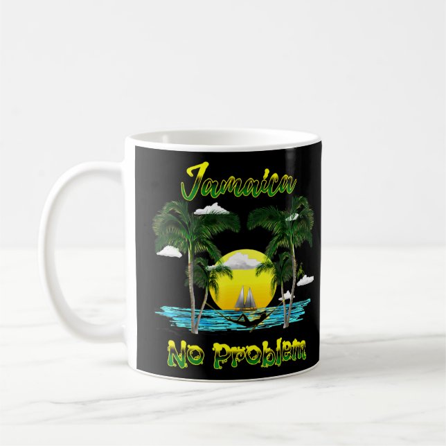 Caneca De Café Jamaica Beach Caribe Island No Problem (Esquerda)