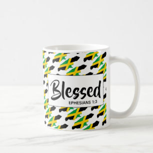 Caneca De Café JAMAICA Flag Christian BLESSED