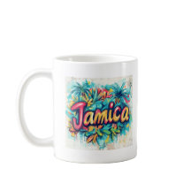 Jamaica| Grafite de Bandeira Caribenha| café