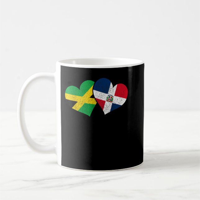 Caneca De Café Jamaica: República Dominicana do Orgulho Cardíaco (Esquerda)