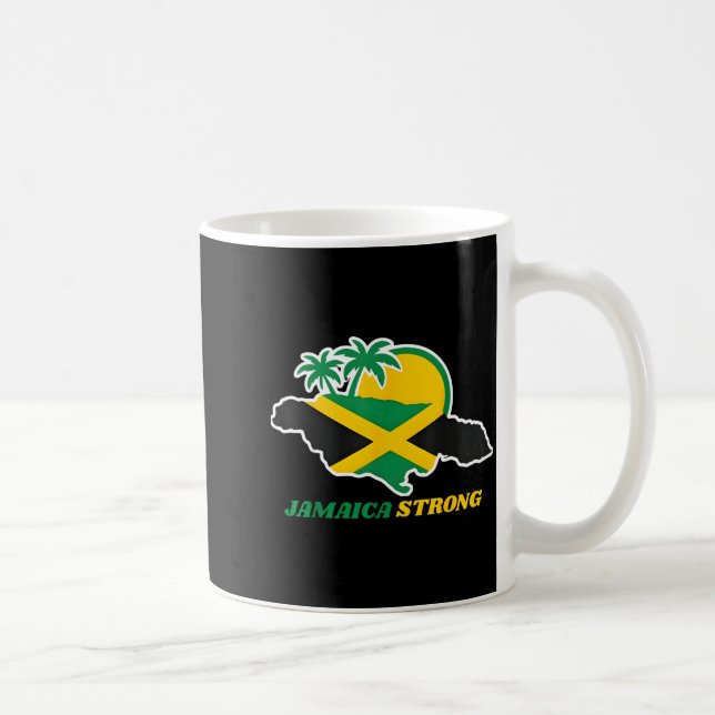 Caneca De Café Jamaica Strong I Love Jamaican Flag Heart Women Me (Direita)