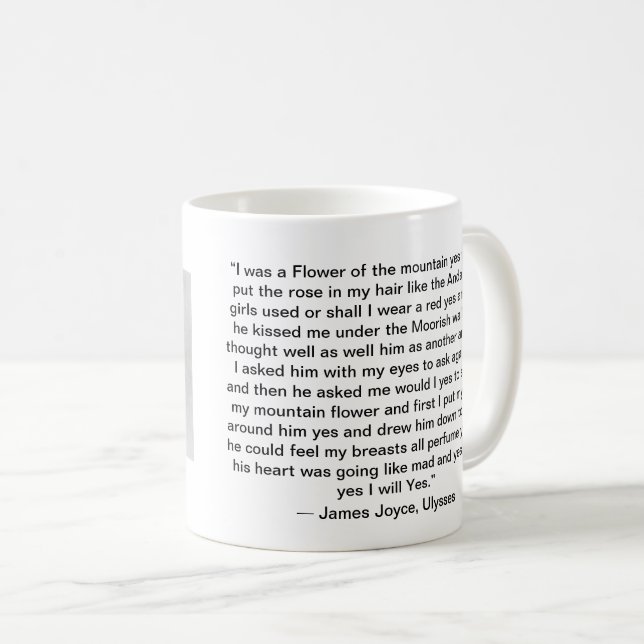Caneca De Café James Joyce (Frente Esquerda)