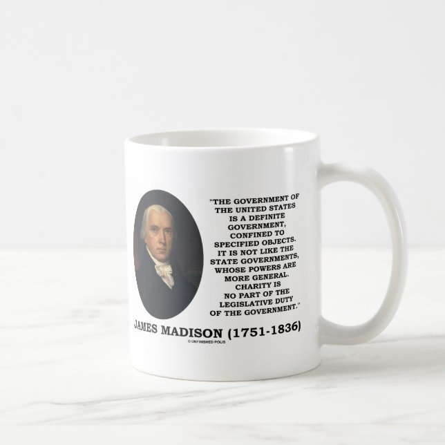 Caneca De Café James Madison Govt dos Estados Unidos especificou (Direita)