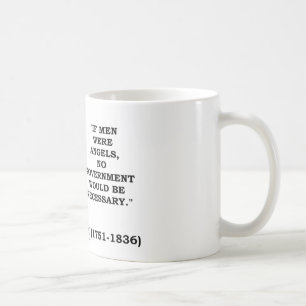 Caneca De Café James Madison se os homens eram anjos nenhum