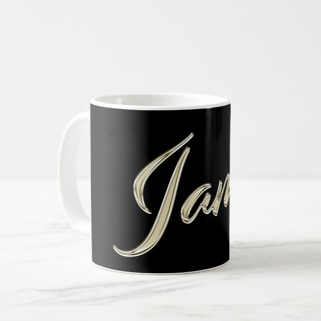 Caneca De Café James Name whitegold Tasse Teetasse Kaffeetasse (Frente Esquerda)