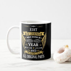 Caneca De Café James Um Legenda Nasceu Aniversário Personalizado