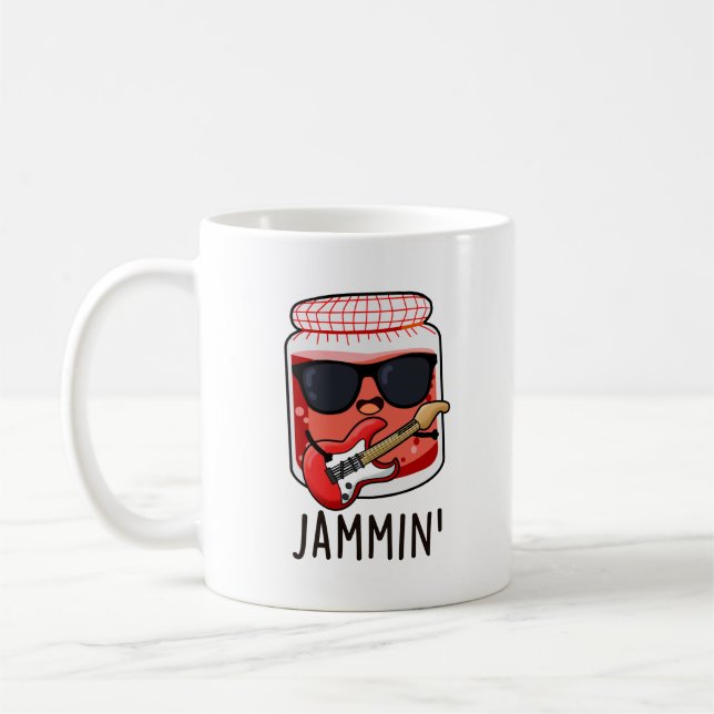 Caneca De Café Jammin Funny Rocker Jam Pun (Esquerda)