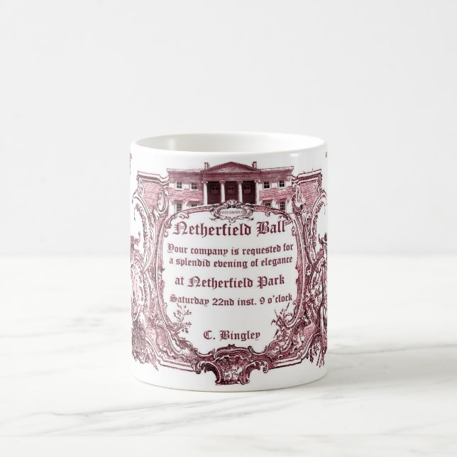Caneca De Café Jane Austen: A bola de Netherfield convida a (Centro)