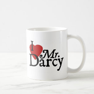 Caneca De Café Jane Austen EU AMO o Sr. Darcy
