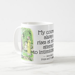 Caneca De Café Jane Austen Orgulho e Prejudica Citação do Livro E