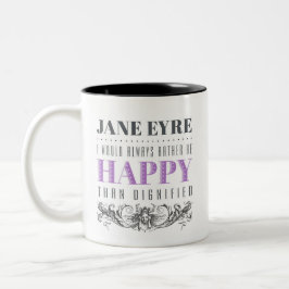 Caneca De Café Jane Eyre Citação - Eu Sempre Preferencialmente Fe