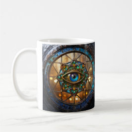 Caneca De Café Janela de Olho de Boi Rústica Terceiro Olho