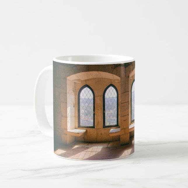 Caneca De Café Janelas góticas na Residência Palatial do Castelo  (Frente Esquerda)