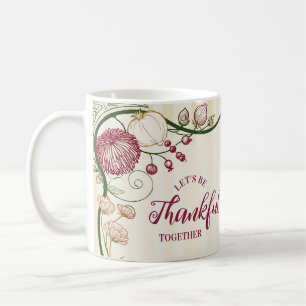 Caneca De Café Jantar de Ação de Graças Art Nouveau Atemporal