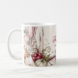 Caneca De Café Jantar de Ação de Graças dos Amigos Coquete Românt
