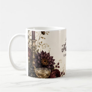Caneca De Café Jantar de Ação de Graças Mal-humorado à Luz de Vel