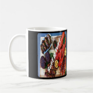 Caneca De Café Jantar de Carne e Peixe
