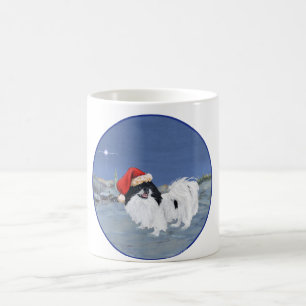 Caneca De Café Japanese Chin Noite de Inverno