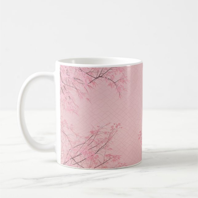 Caneca De Café Japanese Pink Bamboo Forest Mugs (Esquerda)