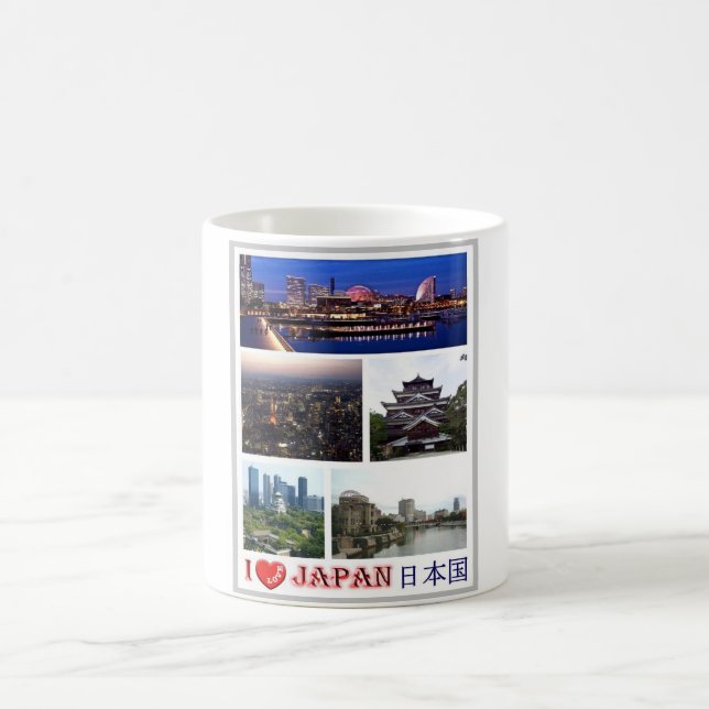 Caneca De Café Japão - Eu Amo - Mosaico - (Centro)