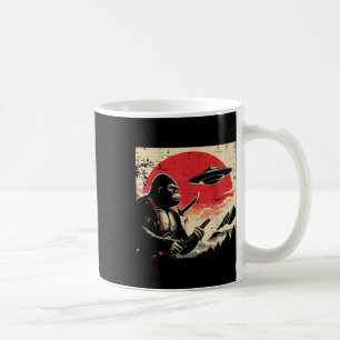 Caneca De Café Japonês Bigfoot Samurai Ufo Vintage Sasquatch Men