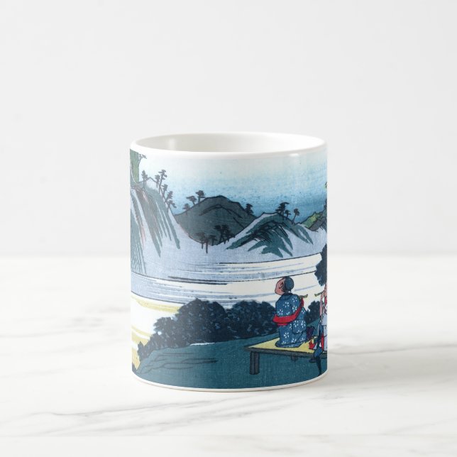 Caneca De Café Japonês Ukiyo-e da montanha de Fudesute (Centro)
