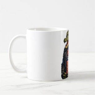 Caneca De Café Jaqueta de Couro de Motoqueiro Jacaré Patriótico F