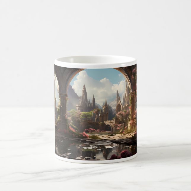 Caneca De Café Jardim abandonado em um bairro de fantasia (Centro)