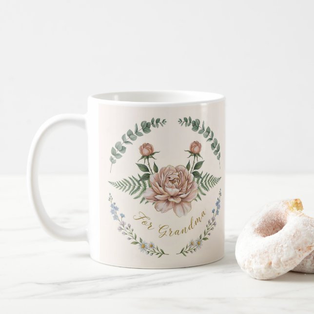 Caneca De Café Jardim Botânico da Vovó (Com Donut)