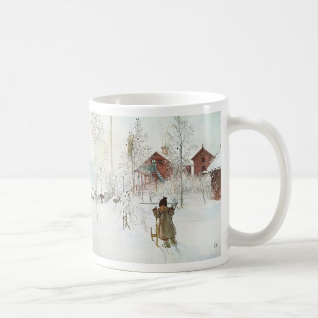 Caneca De Café Jardim da frente de Carl Larsson e a casa da (Direita)