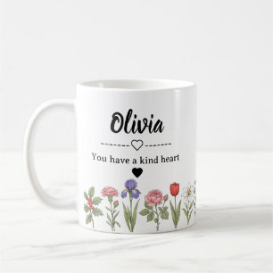 Caneca De Café Jardim da Mamãe Personalizado Floral do Dia das