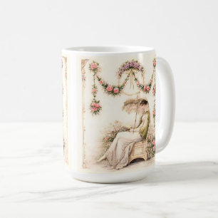 Caneca De Café Jardim da Rosa Regency Leitura Senhora
