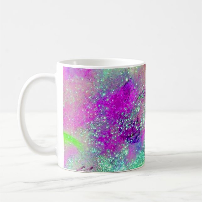 Caneca De Café JARDIM DAS SOMBRAS PERDIDAS - violeta roxa rosa (Esquerda)